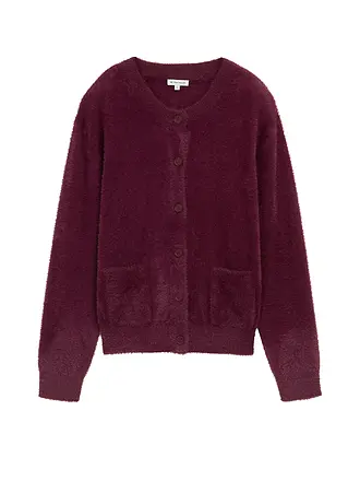 TOM TAILOR | Strickjacke | dunkelrot
